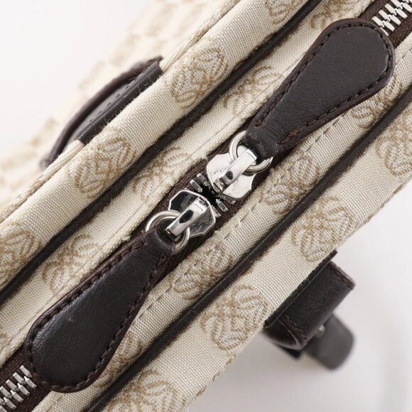 LOEWE Sender Tote Bag anagram Handbag beige canvas Women - Picture 11 of 12